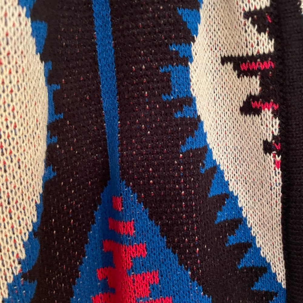 NWT Material Girl Open Knit Aztec Printed Sweater - Picture 7 of 13